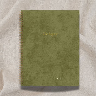 Carnet L'Héritage   Vert Auteur Personnalisé
