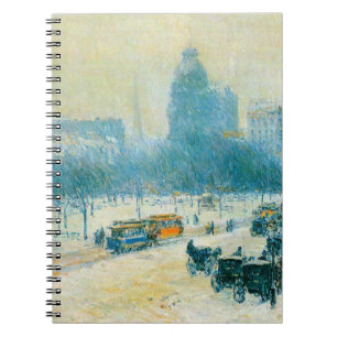 Carnet L'Hiver à Union Square par Frederick Childe Hassam