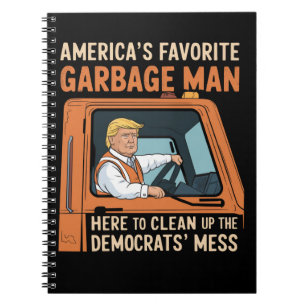 Carnet L'homme poubelle préféré d'Amérique Trump 45 47 Ét