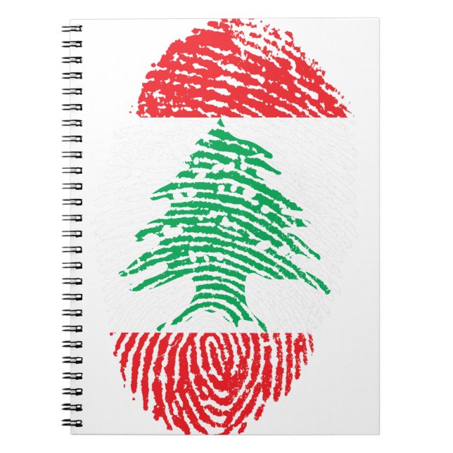Carnet Liban Drapeau Empreinte Pays Fierté (Devant)