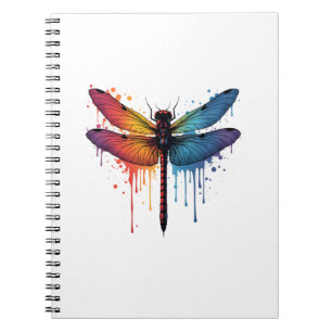 Carnet Libellule cool sur libellule peinte colorée