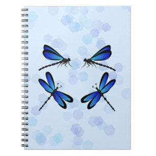 Carnet libellules bleues