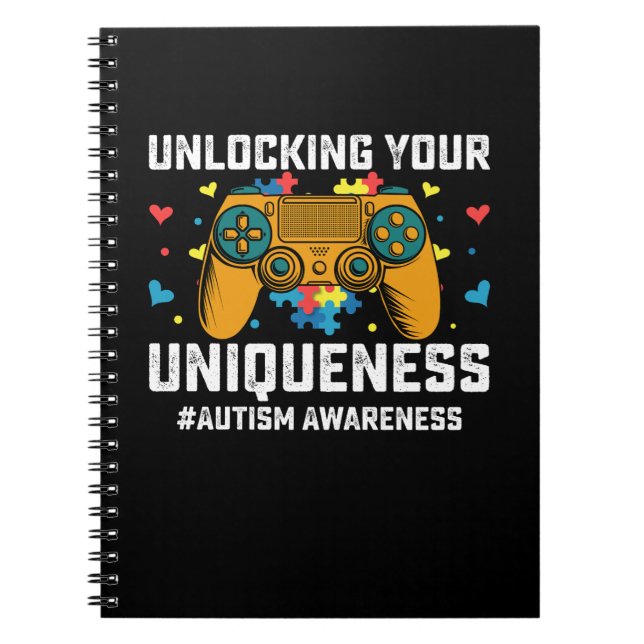 Carnet Libérer Votre Unicité Autisme Jeu Joueur (Devant)