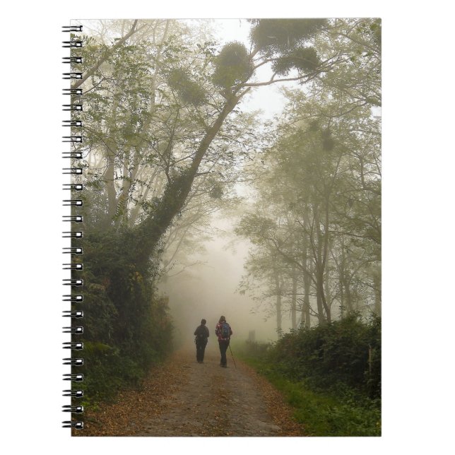Carnet Libreta con espiral - Camino con muérdago (Devant)