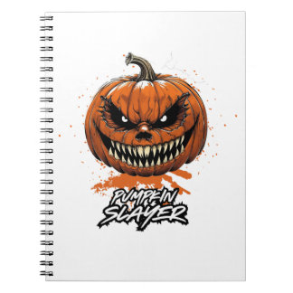 Carnet Libreta de Espiral de Halloween Pumpkin Slayer