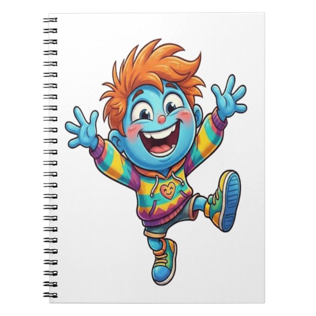 Carnet Libreta Inspiradora Niño Azul Feliz (Devant)
