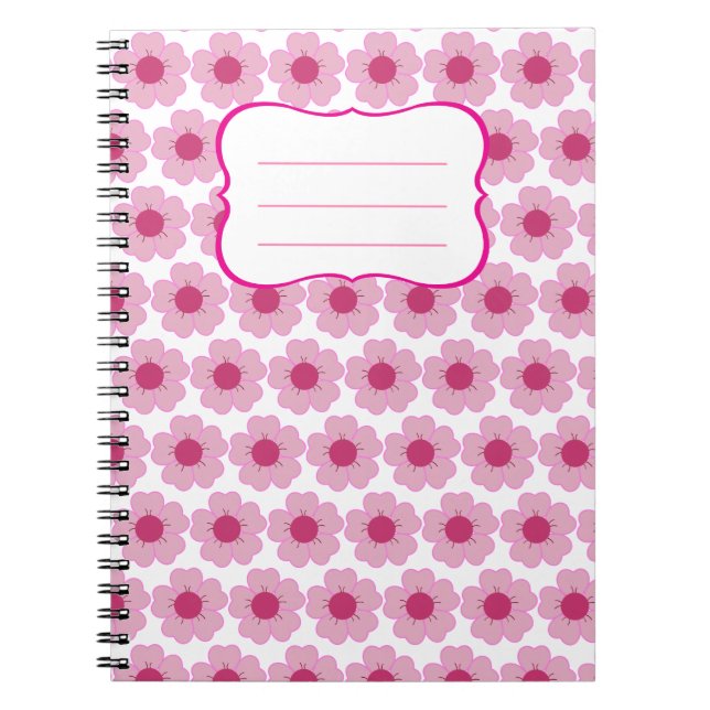 Carnet Libreta Pink Flor  (Devant)