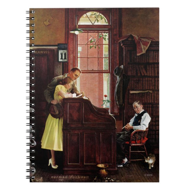 Carnet Licence de mariage par Norman Rockwell (Devant)
