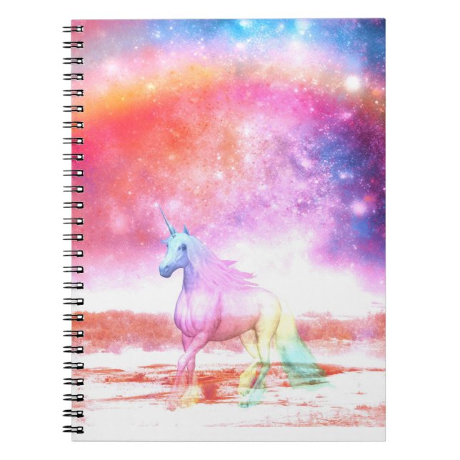 Carnet licorne arc-en-ciel (Devant)