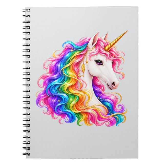 Carnet Licorne Arc-en-Ciel (Devant)