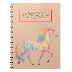 Carnet Licorne Arc-en-Ciel Magique Personnalisée