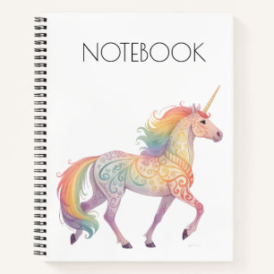 Carnet Licorne Arc-en-Ciel Magique Personnalisée