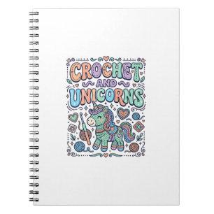 Carnet Licorne au Crochet et Autocollant Licorne Kawaii e