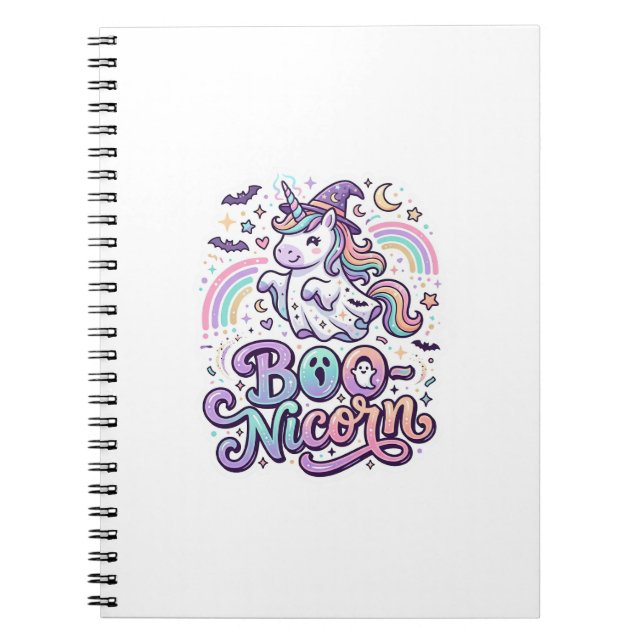 Carnet Licorne Boo-licorne Vecteur Premium Conception Vec (Devant)