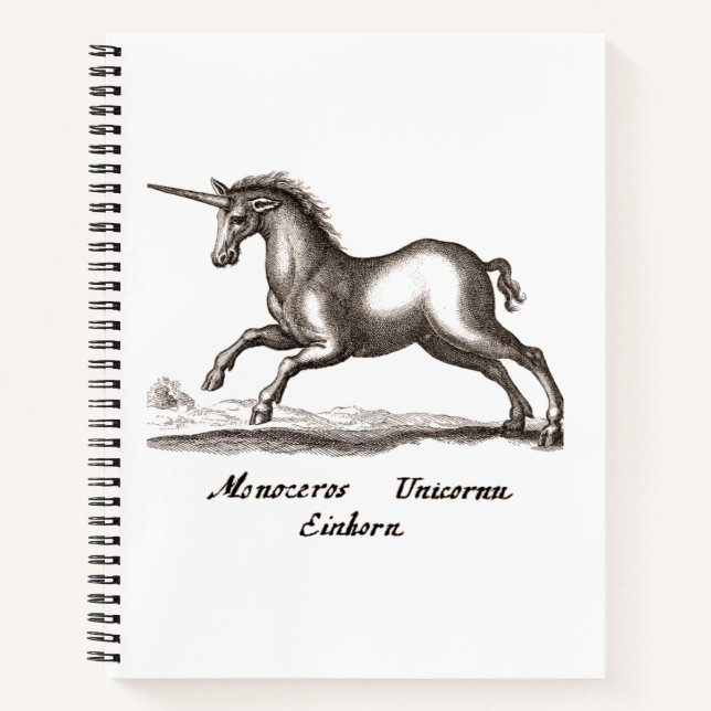 Carnet Licorne Classique Course Magie Créature de la Forê (Devant)