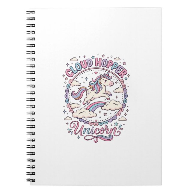 Carnet Licorne Cloud Hopper Licorne Ludique Cadeau Mignon (Devant)