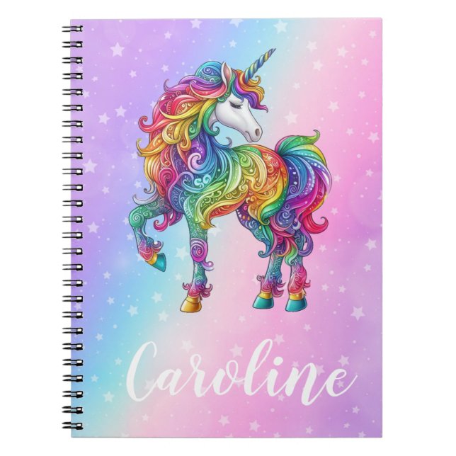 Carnet licorne colorée magique (Devant)