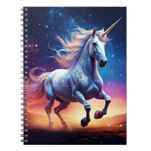 Carnet Licorne Cosmique Galaxie Spirale Éthérée Majestueu