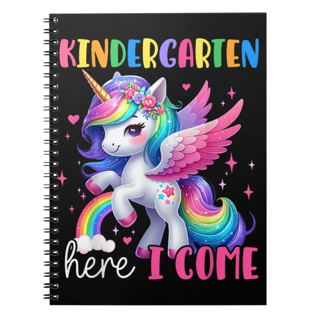 Carnet Licorne de maternelle j'arrive rentrée scolaire (Devant)