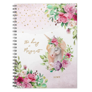Carnet Licorne de rentrée scolaire Créature magique Fille
