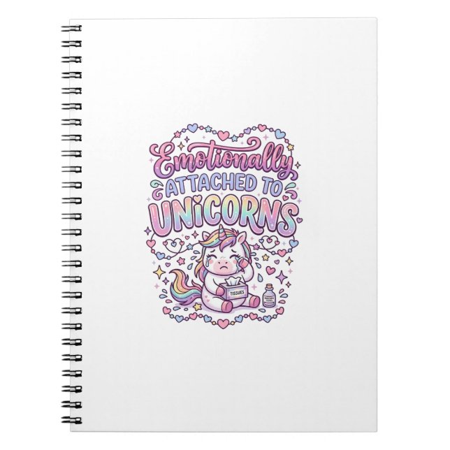 Carnet Licorne émotionnellement attachée aux originaux de (Devant)
