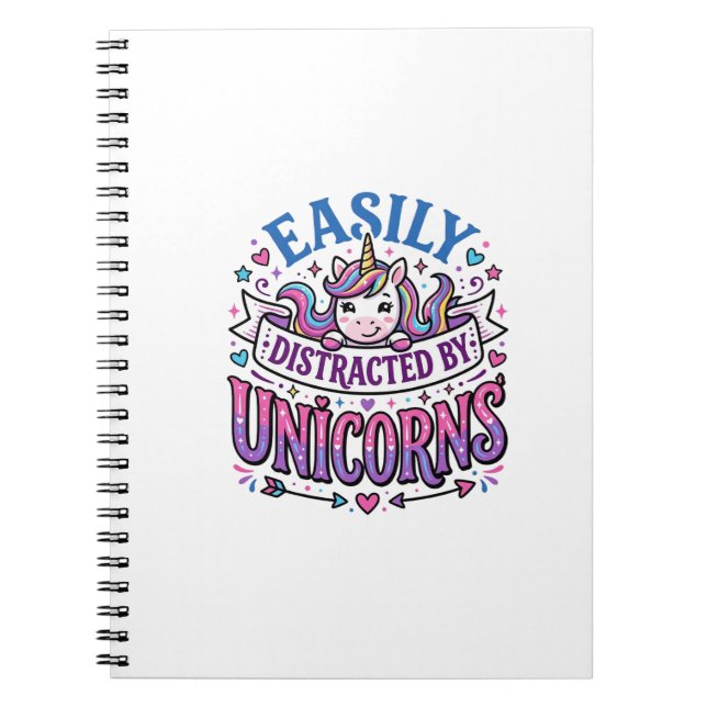 Carnet Licorne Facilement Distraite par la Publicité de L (Devant)