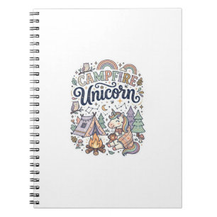 Carnet Licorne Feu de camp Licorne Autocollant vectoriel 