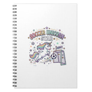 Carnet Licorne Football Licorne Étoile Drôle Conception V