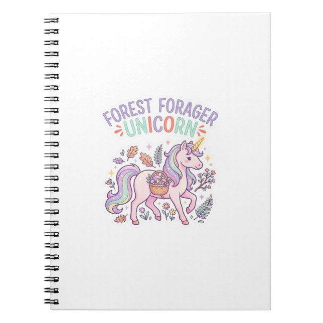 Carnet Licorne Forest Forager Licorne Conception Graphiqu (Devant)