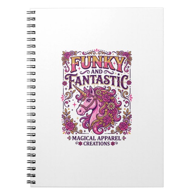 Carnet Licorne funky et fantastique design zazzle stylé_ (Devant)