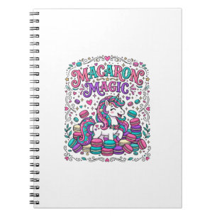 Carnet Licorne Macaron Magie Coloré Marché Artwork