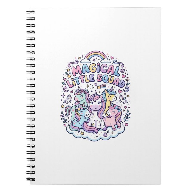 Carnet Licorne Magical Little Squad Conception Graphique  (Devant)
