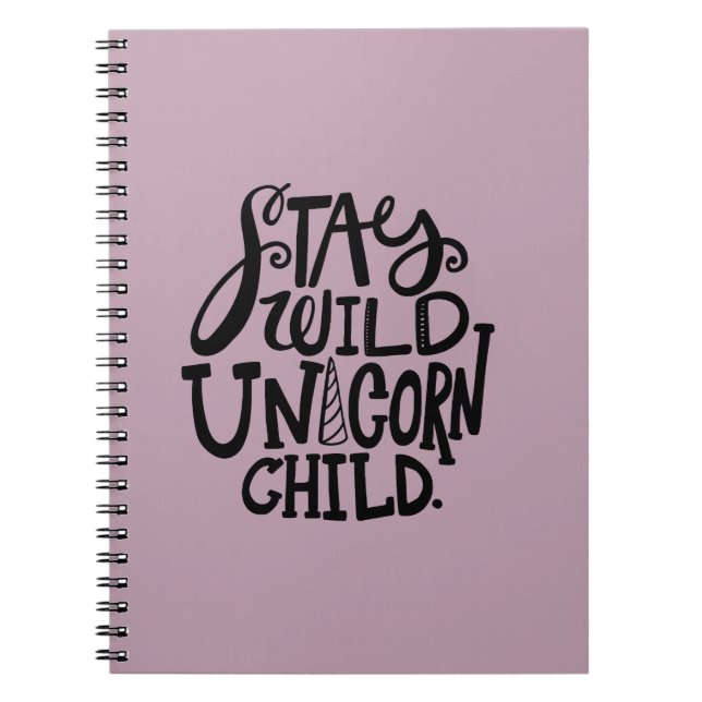 Carnet Licorne Mauve Lavande Reste Sauvage (Devant)