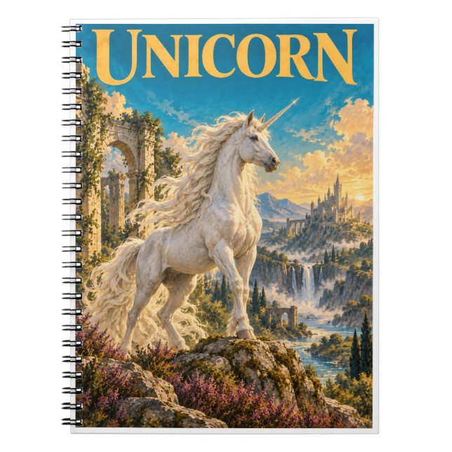 Carnet Licorne, Monstre de Fantasy Gothique (Devant)