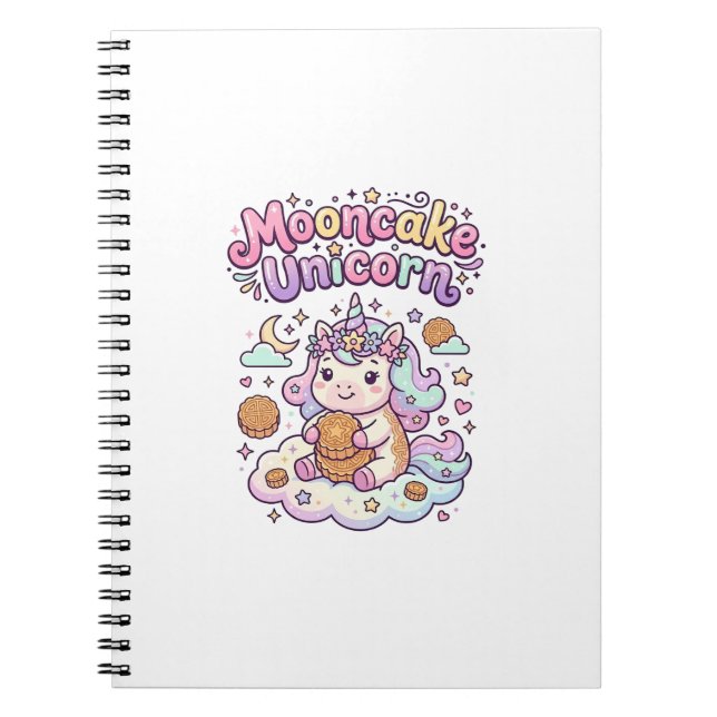 Carnet Licorne Mooncake Licorne Vêtement Charmant Graphiq (Devant)