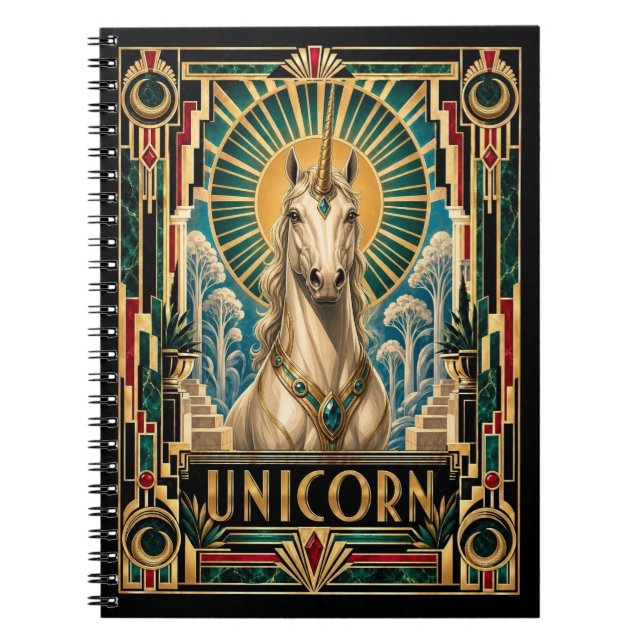 Carnet Licorne, mythique Art déco (Devant)