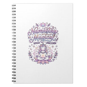 Carnet Licorne Namastay Magique Adorable Typographie Créa