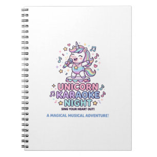 Carnet Licorne Nuit Karaoke Gras Typographie Produit Grap