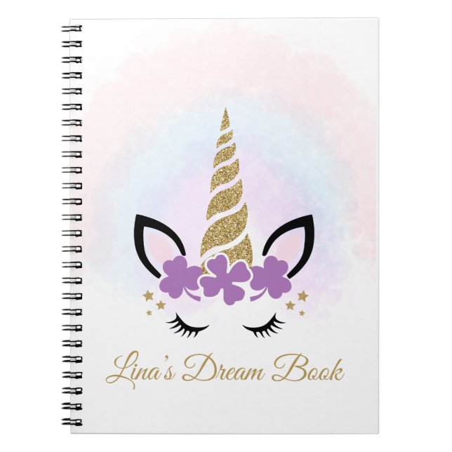 Carnet Licorne Personnalisé (Devant)