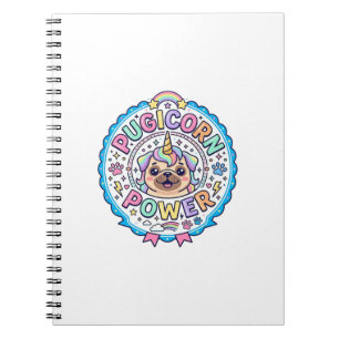 Carnet Licorne Pugicorn Puissance Drôle Cadeau Mignon Con