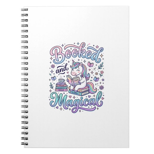 Carnet Licorne Réservée et Idée de Cadeau Magique Typogra (Devant)