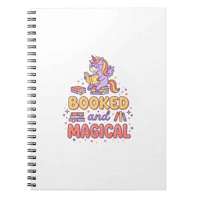Carnet Licorne Réservée et Impression Magique Prête Fond  (Devant)