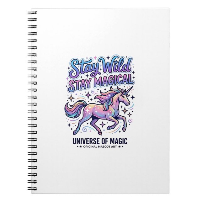 Carnet Licorne Reste Sauvage Reste Magique Commercial Typ (Devant)
