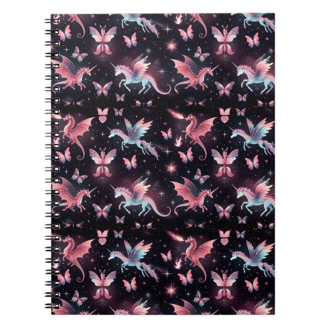 Carnet Licorne Rose Dragon Mix (Devant)