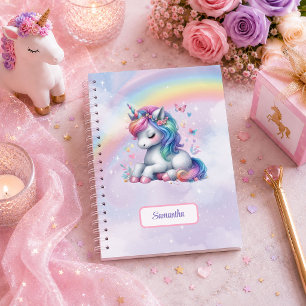 Carnet Licorne Rose Violet Colorée Anniversaire Fille Per