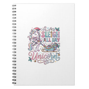 Carnet Licorne Traîneau Toute La Journée Licorne Adorable