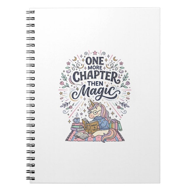 Carnet Licorne Un Chapitre De Plus Puis Magie Imprimé Prê (Devant)