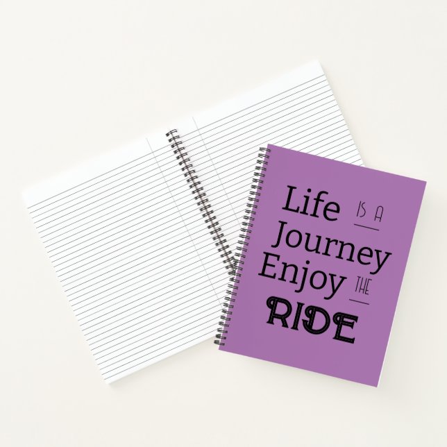 Carnet "Life is a Journey Enjoy the Ride" Phrase  (Intérieur)