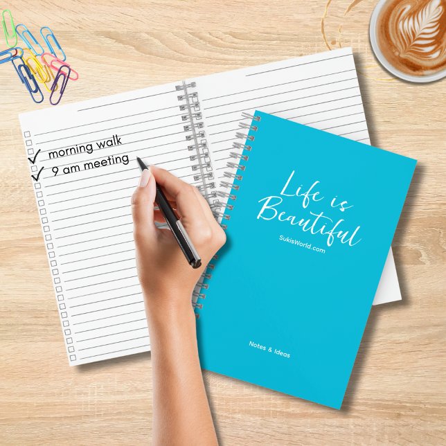 Carnet Life is Beautiful Blog Website Turquoise Checklist (Créateur téléchargé)