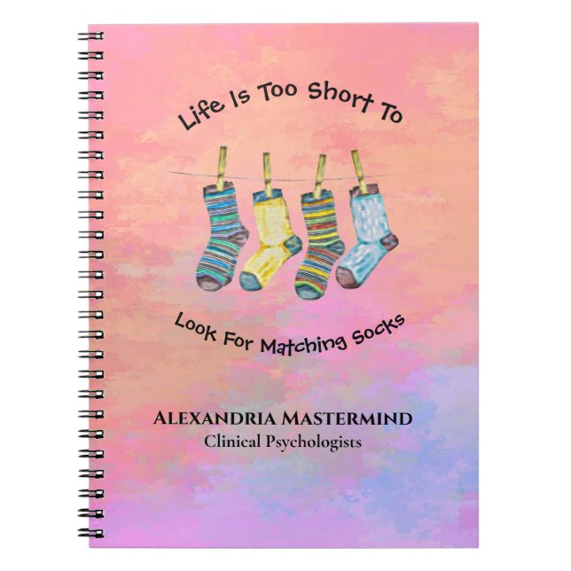 Carnet Life Is Too Short Sayings Quotes Pink Personalize  (Devant)